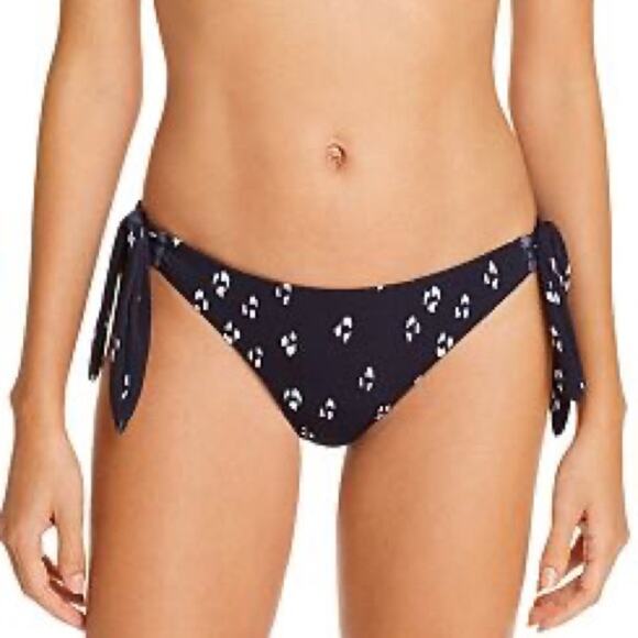 EBERJEY Swim Bikini Bottoms Ursula Animal Spot B&W Beach Tie Waist NWT Small - Picture 1 of 12